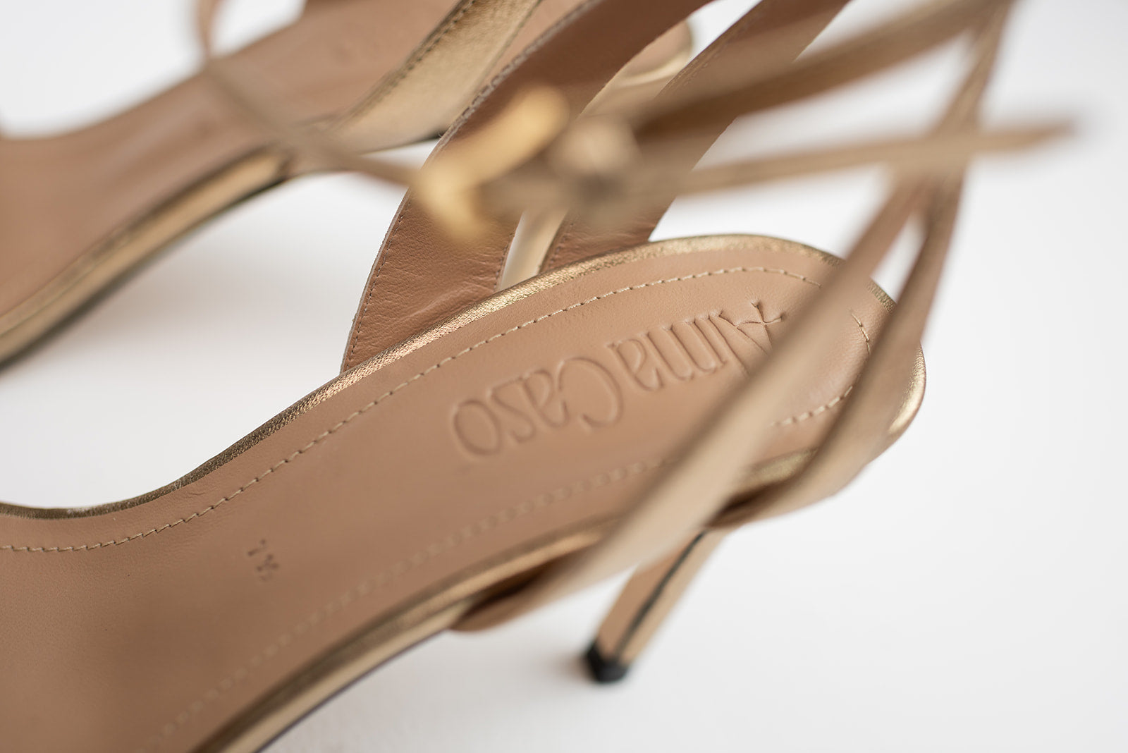 Lucia Gold Floral Sandal