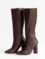 Load image into Gallery viewer, Celina Tall Boot  Dark Brown Shoes Alma Caso
