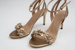 Load image into Gallery viewer, Lucia Gold Floral Sandal

