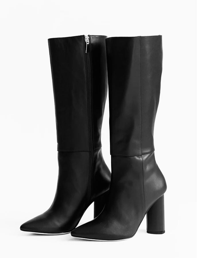 Tall Boot - Black Leather | Black boots tall, Black leather boots, Black  boots
