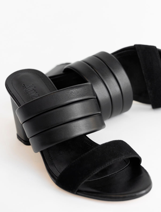 Catalina Mule Black Shoes Alma Caso