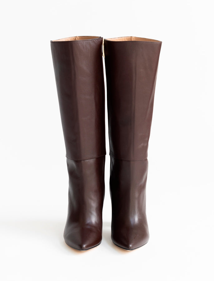 Celina Tall Boot  Dark Brown Shoes Alma Caso